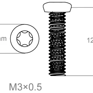 Set vijaka 3 kom | M3x0.5 [T10]