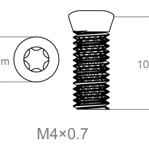 Set vijaka 3 kom | M4x0.7 [T10]