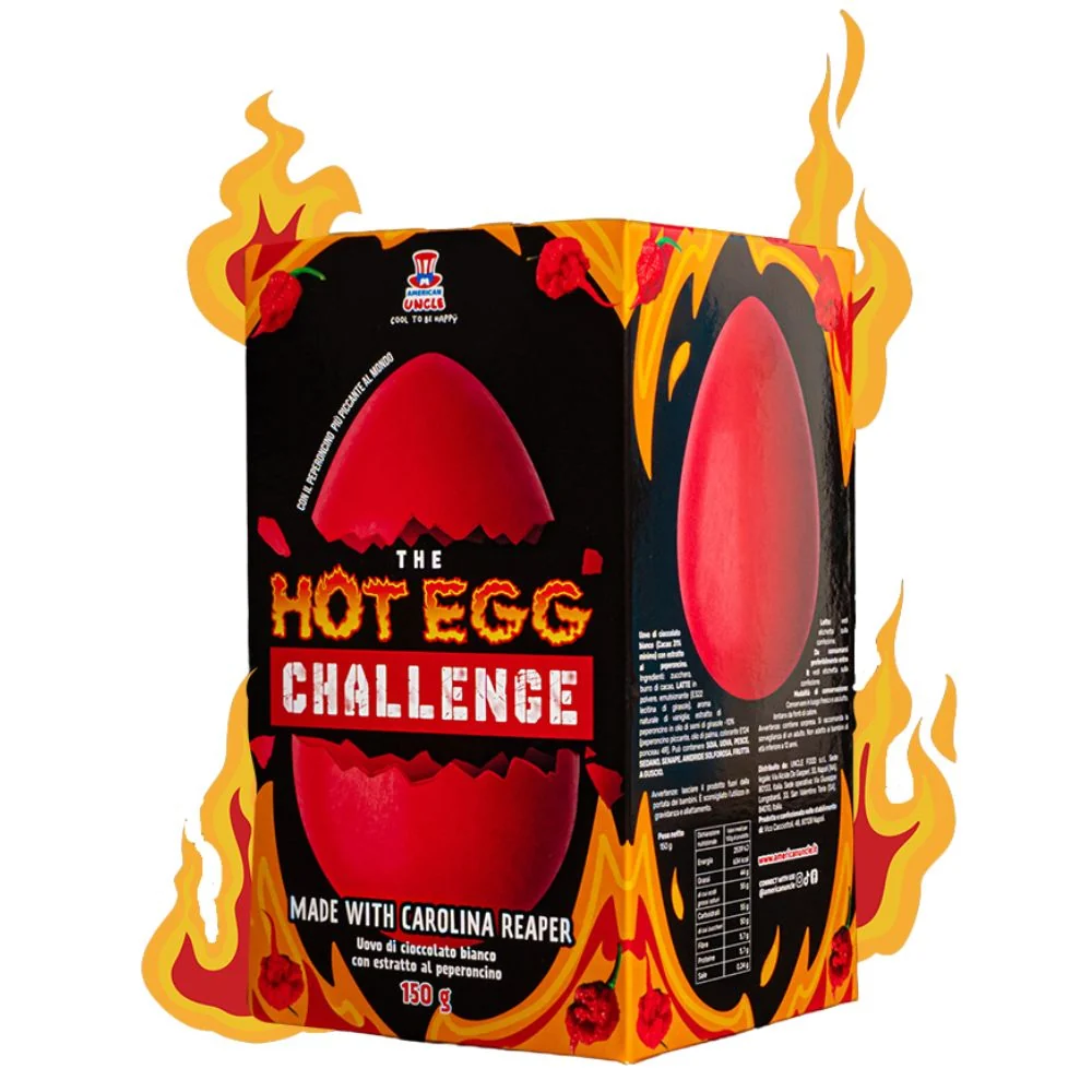 American Uncle Hot Egg Challenge, ljuta čokoladna jaja s Carolina Reaper papričicom od 150g