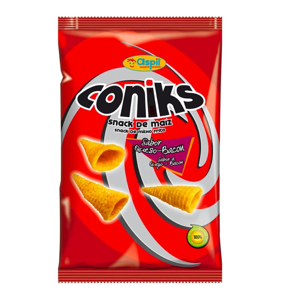 Aspil Coniks, kukuruzni čunjići s okusom slanine i sira od 40g