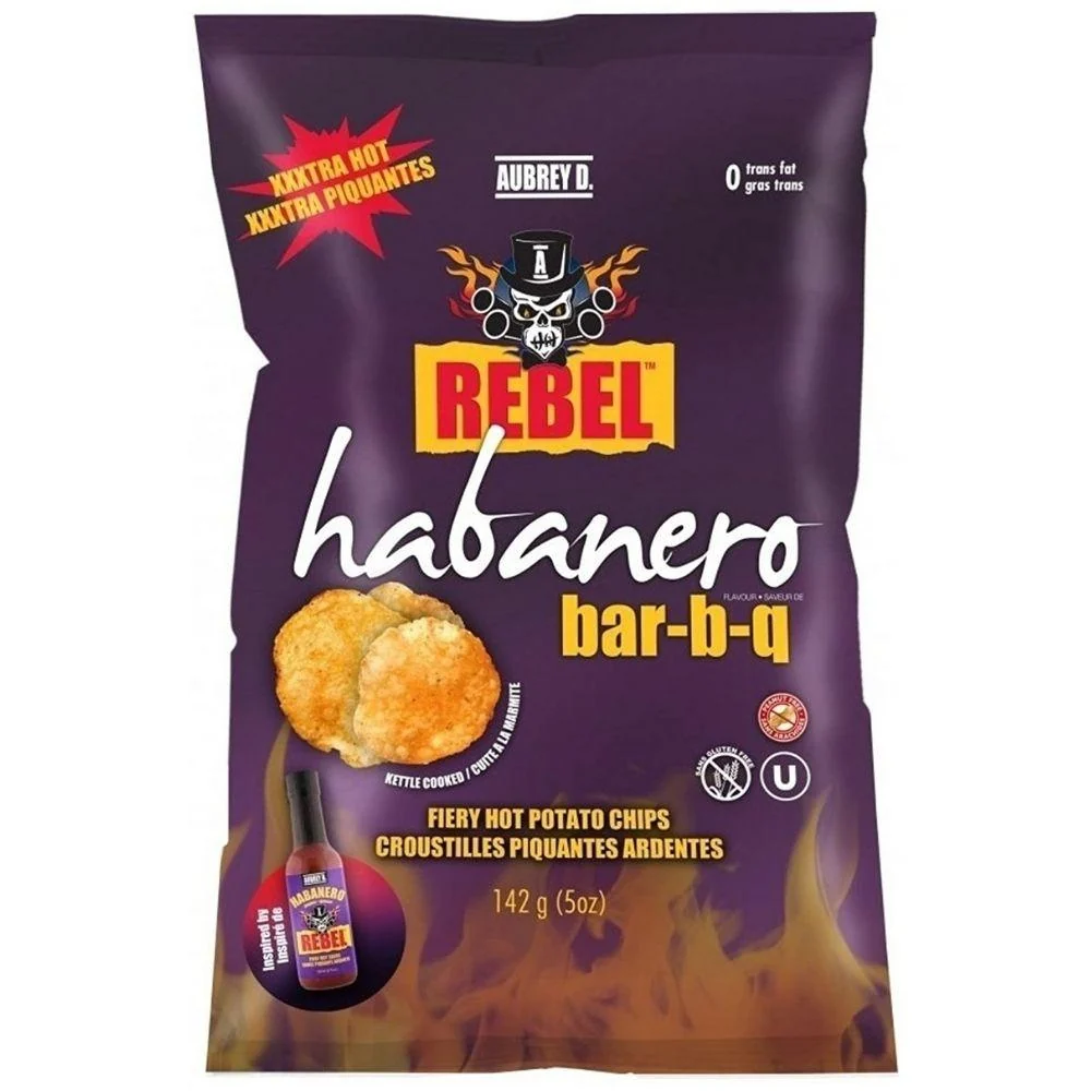 Aubrey D. Rebel Habanero BBQ, ljute BBQ čips od 142g