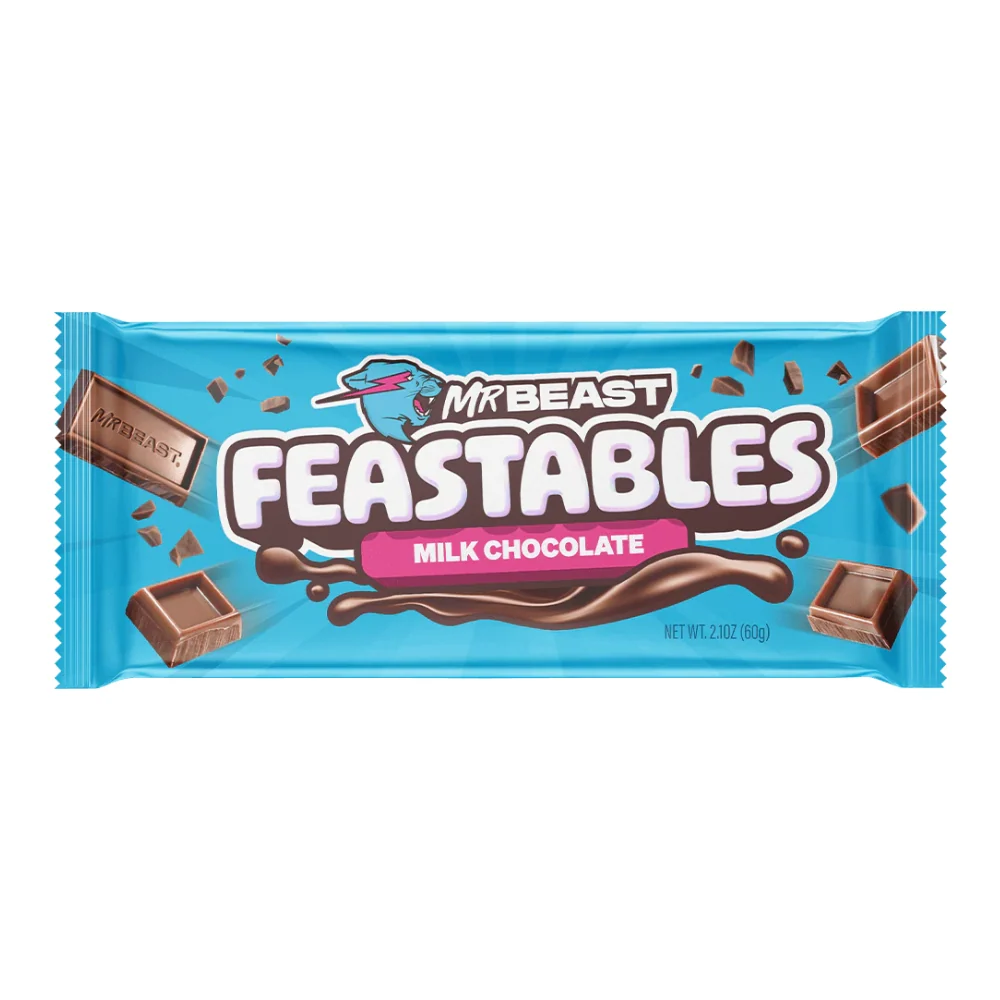 Mr Beast Feastables Milk Chocolate, čokoladna pločica od mliječne čokolade od 60g