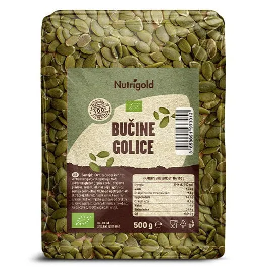 BIO Bučine golice 500g Nutrigold