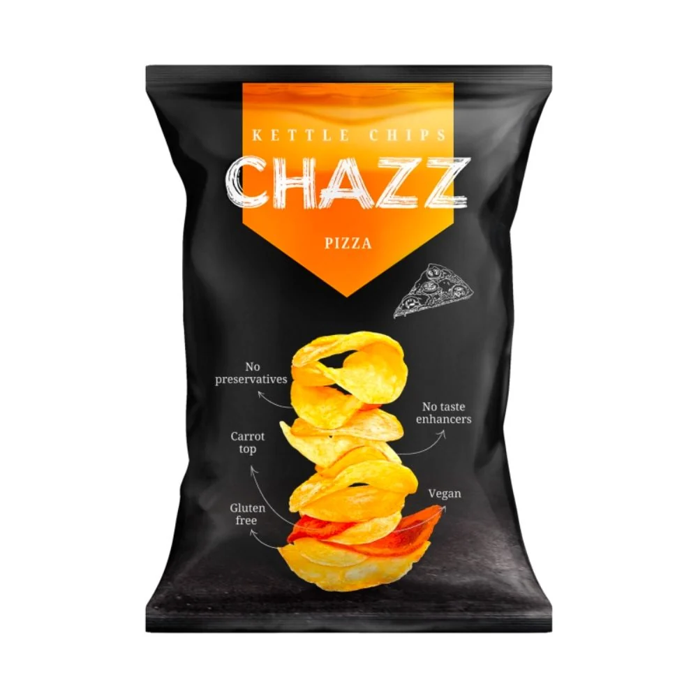 Chazz Kettle Chips Pizza, čips od krumpira s okusom pizze od 90g