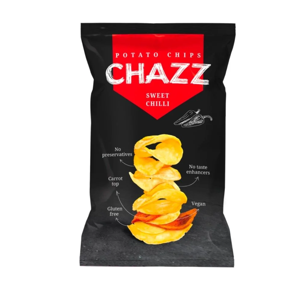 Chazz Kettle Chips Sweet Chilli, čips od krumpira s blagim čilijem od 90g