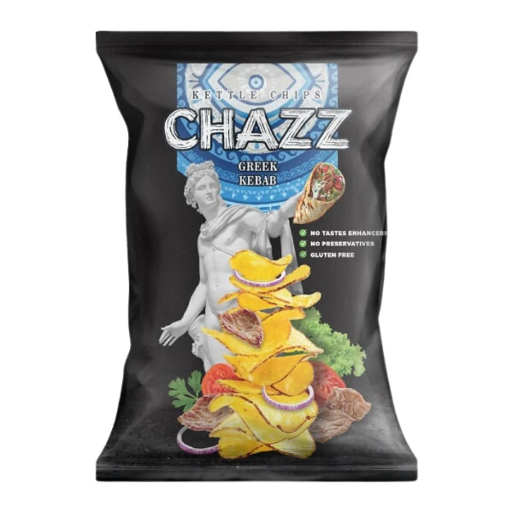 Chazz Potato Chips Greek Kebab, čips s okusom kebaba od 90g