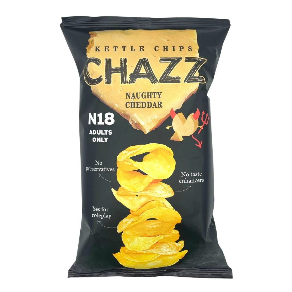 Chazz Potato Chips Naughty Cheddar, ljuti sirni čips od 90g