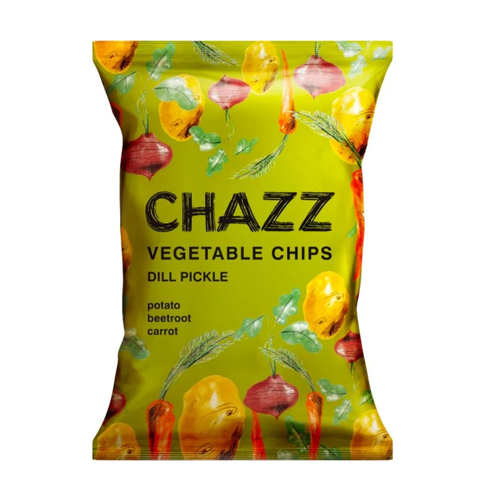 Chazz Vegetable Chips Dill Pickle, čips od krumpira, cikle i mrkve od 75g