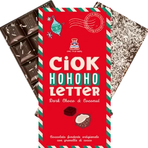 ChocoLetter Dark Choco & Coconut, ručno rađena tamna čokolada s kokosovim mrvicama od 100g