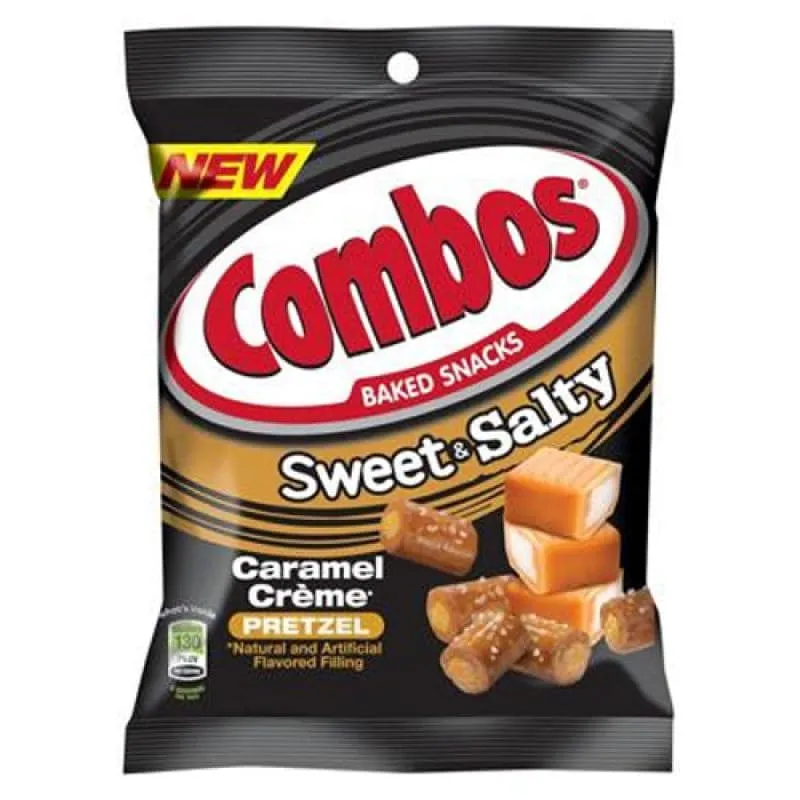 Combos Slatki i Slani Karamel Creme Perec, perec u slatko-kiselom obliku u maxi formatu