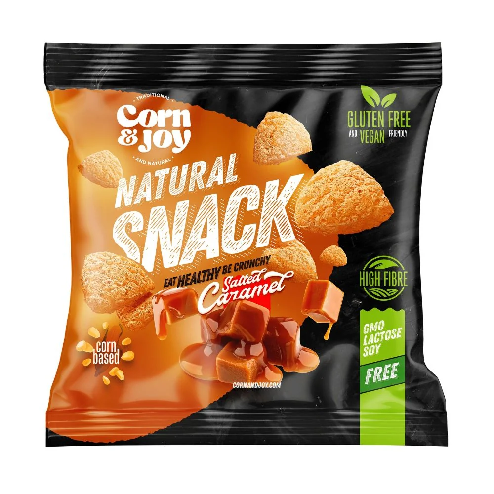 Corn&Joy Natural Snack Slani Karamel, snack kukuruznog okusa slanog karamela od 40g