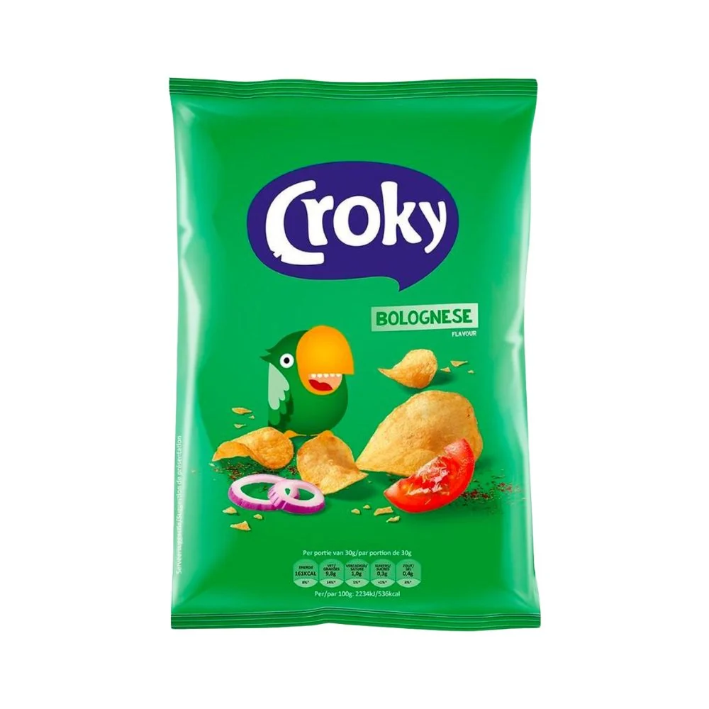 Croky Chips Bolognese, čips s okusom bolognese od 40g