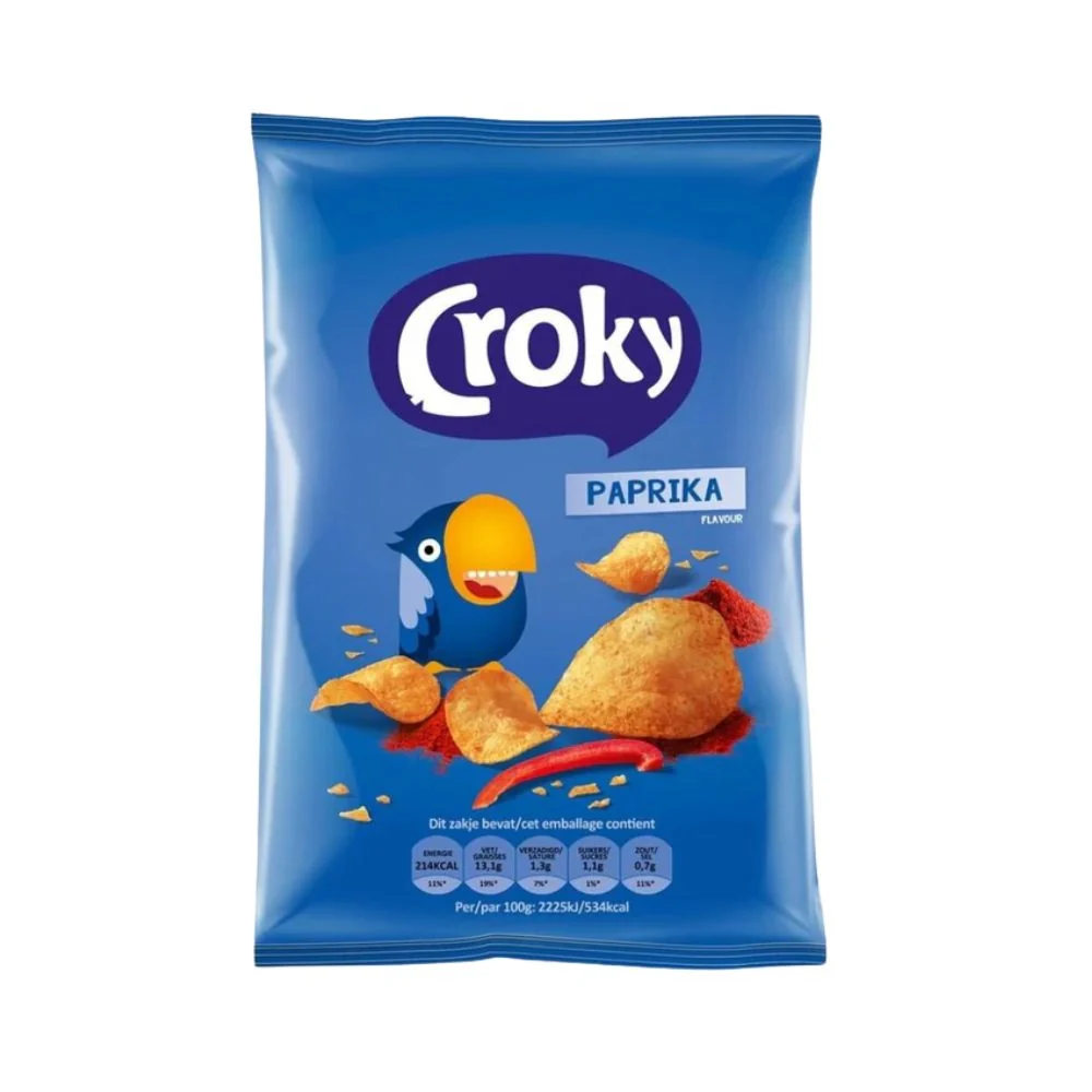 Croky Chips Paprika, čips s okusom paprike od 40g
