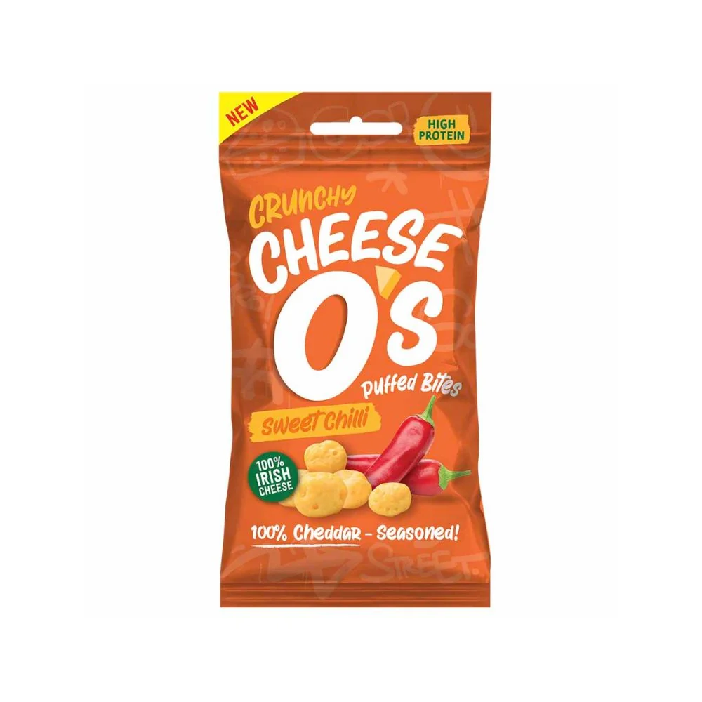 Crunchy Cheese O's Sweet Chilli, tostirani cheddar sir s okusom slatkog čilija od 25g