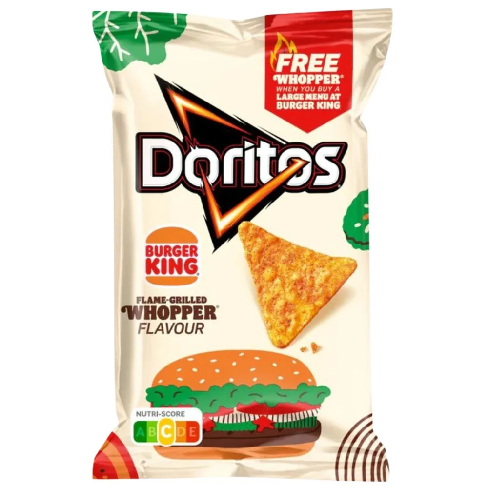Doritos Flame-Grilled Whopper Flavour Burger King, čips s okusom griliranog Whoppera od 100g