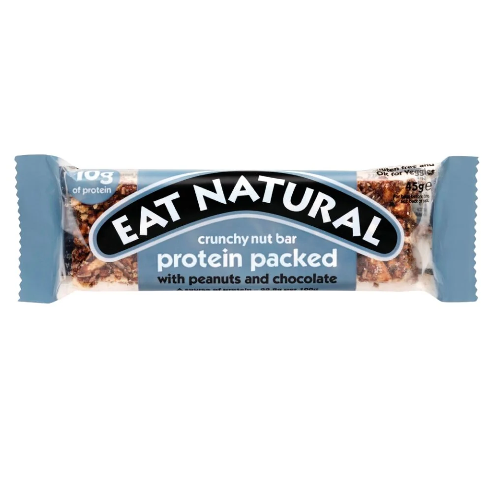 Eat Natural Crunchy Nut Bar, proteinska pločica s kikirikijem i čokoladom od 45g
