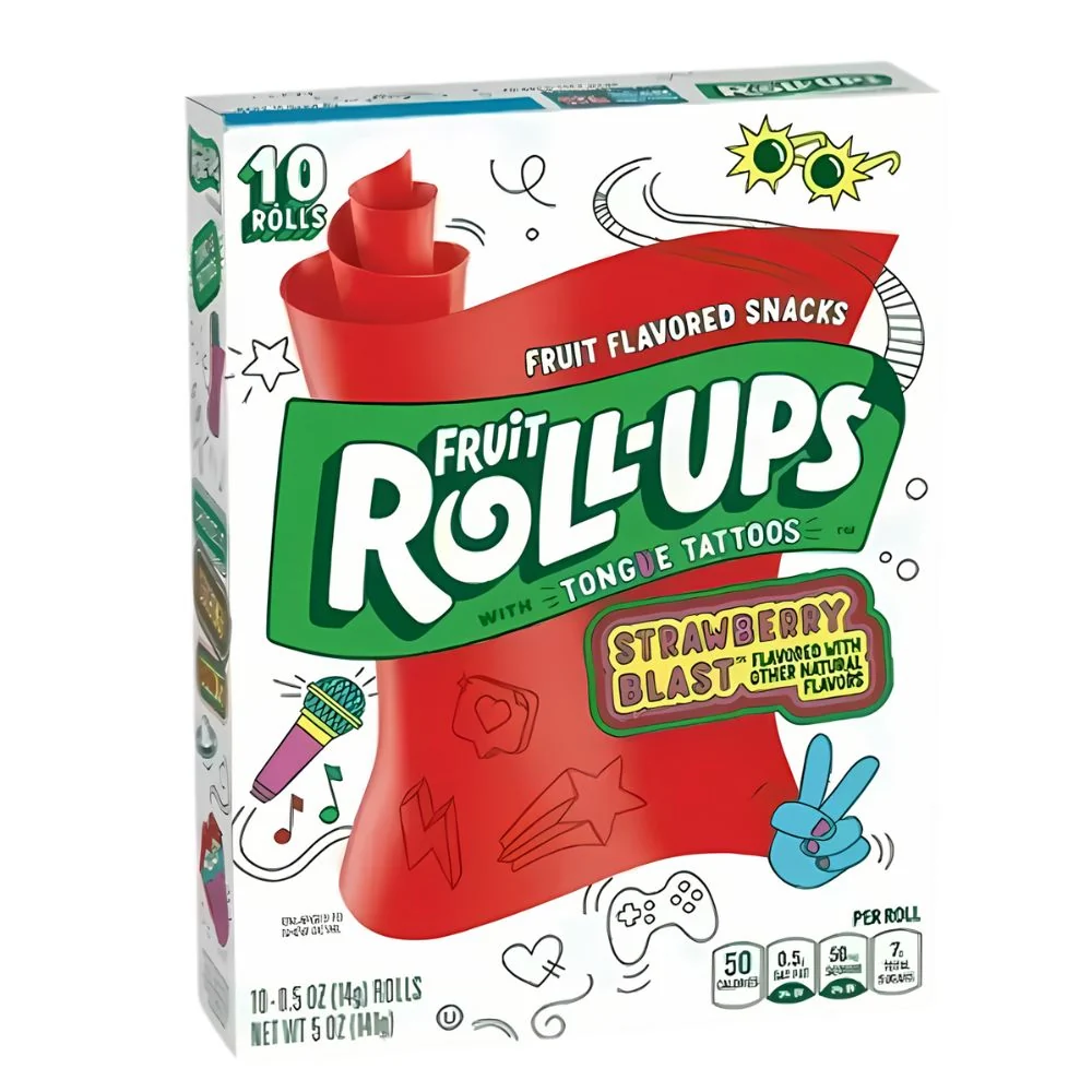 Fruit Roll Ups Strawberry Blast, gumeni bombon s okusom jagode od 141g