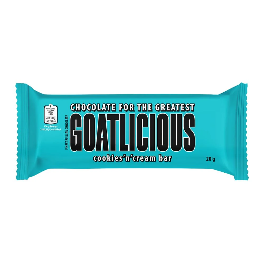 Goatlicious Cookies N Cream Bar, bijela čokolada i kolačići pločica od 20g