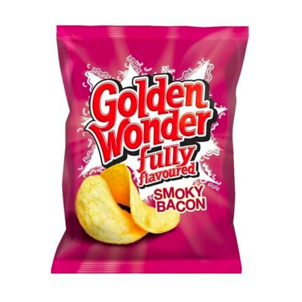 Golden Wonder Smoky bacon, čips s okusom dimljene slanine od 32,5g