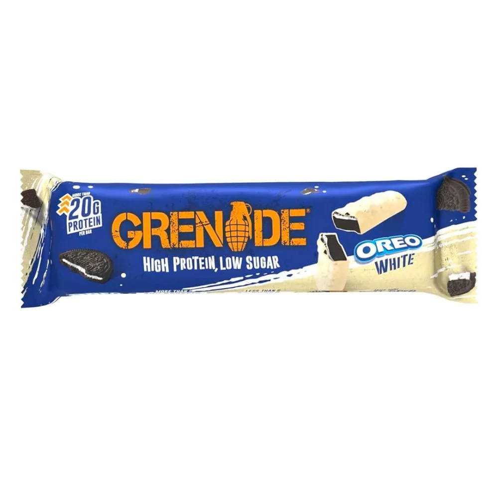 Grenade Oreo White, proteinska pločica s okusom Oreo i bijele čokolade od 60g