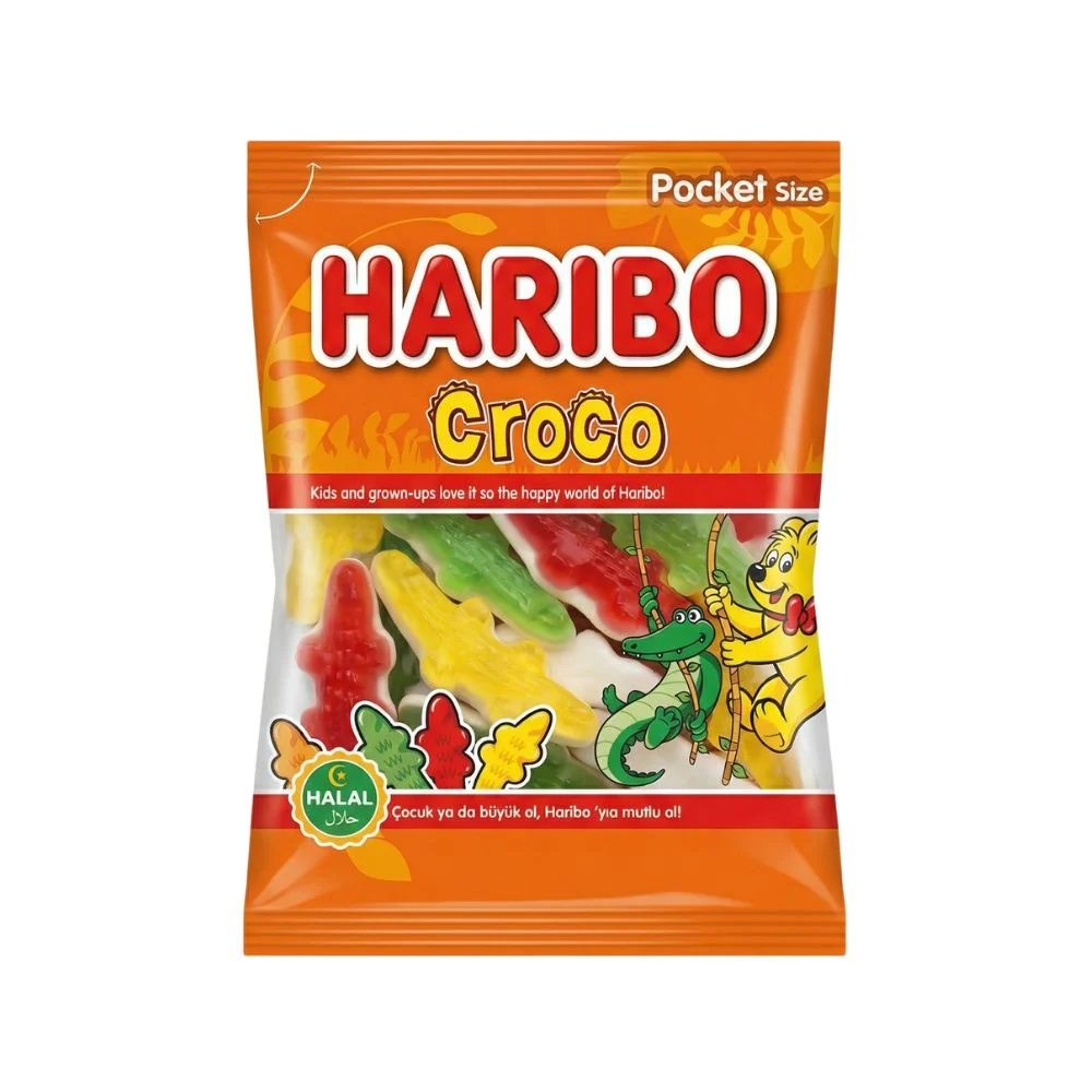 Haribo Croco Halal, gumene bombone s voćnim okusom, 100g