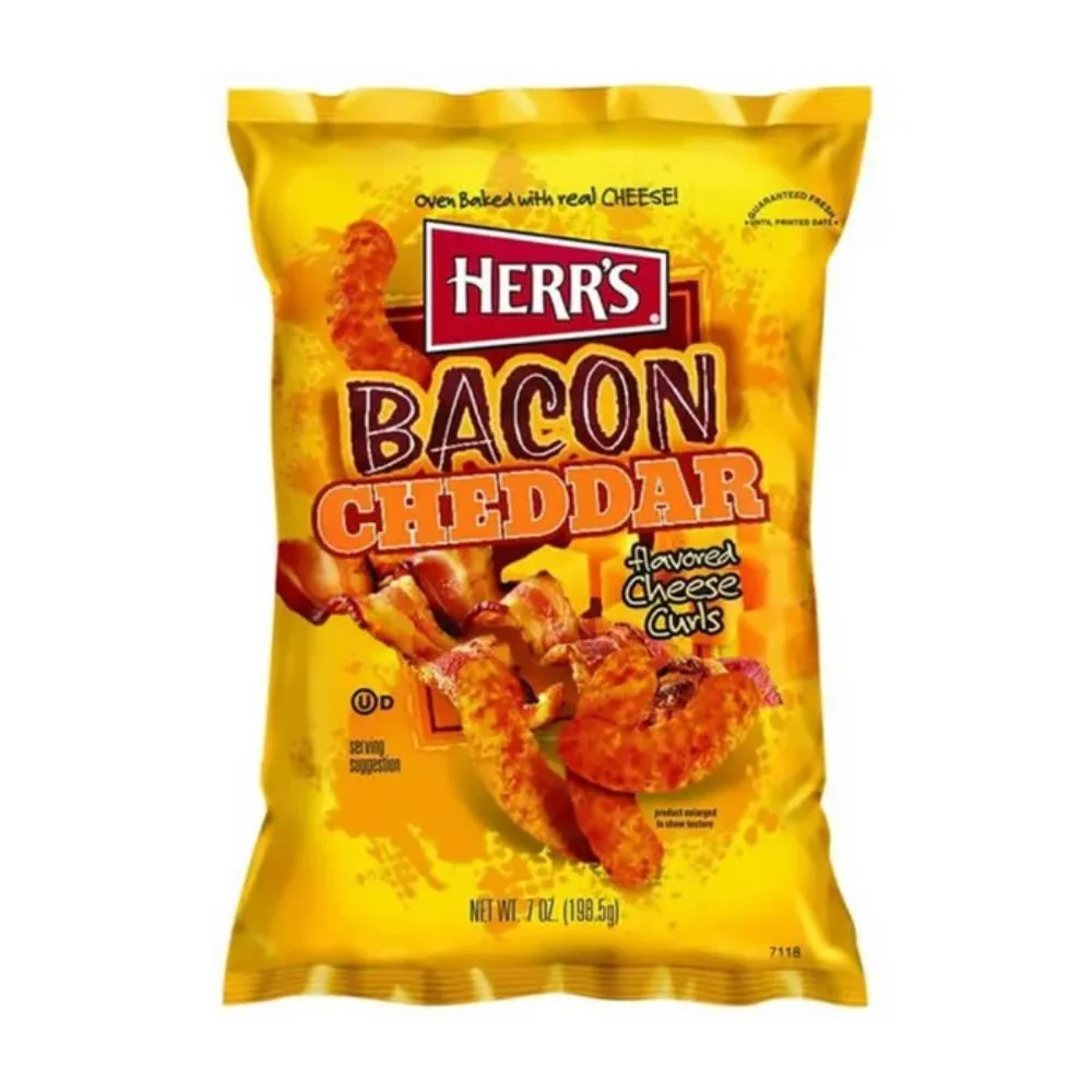 Herr's Bacon Cheddar Cheese Curl, čips s okusom sira i slanine od 170g