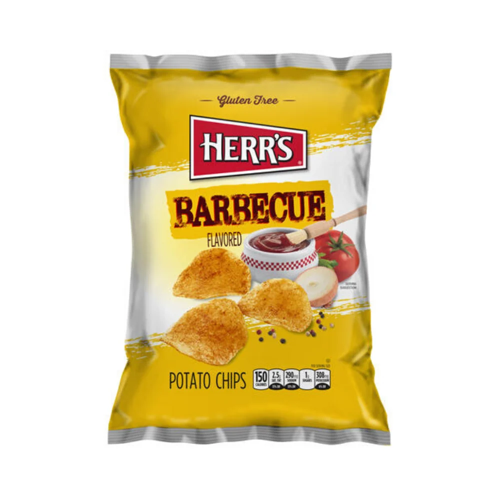 Herr's Barbecue Potato Chips, čips s roštiljem od 28g