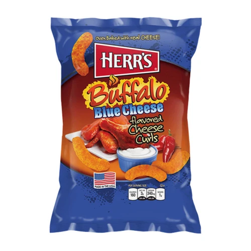 Herr's Buffalo Blue Cheese, pakiranje čipsa sa sirom s okusom buffalo od 200g