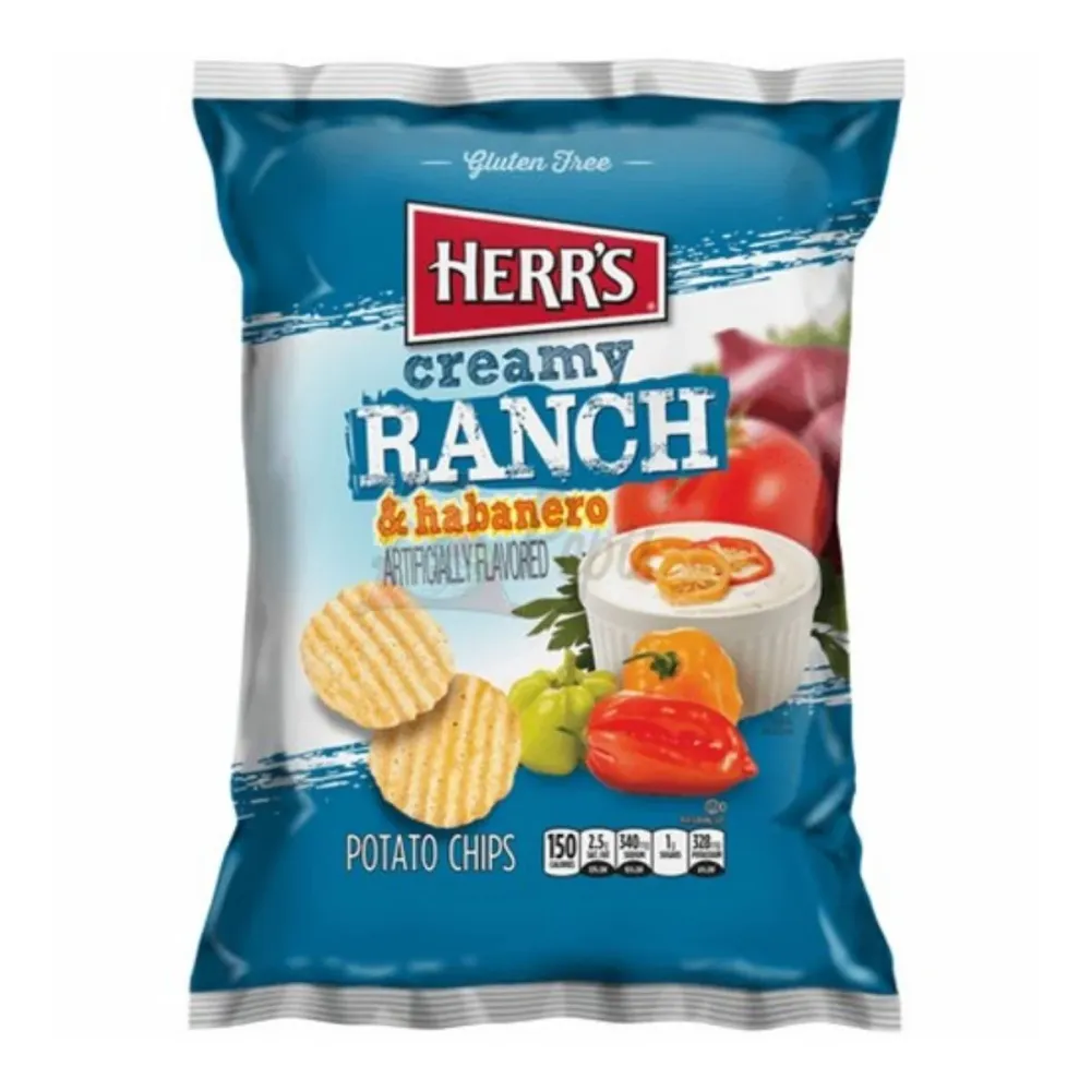 Herr's Creamy Ranch and Habanero Potato Chips, ljute čips s ranch umakom od 170g