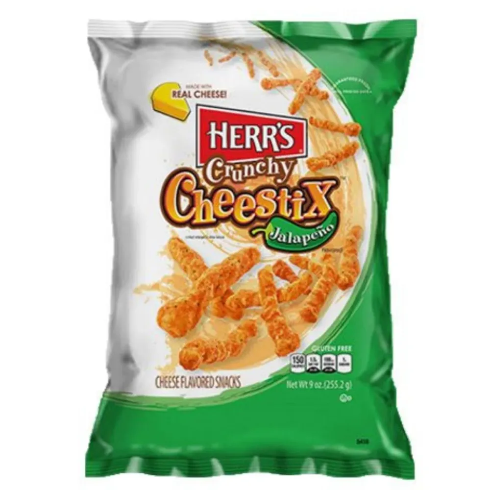 Herr's Crunchy Cheestix Jalapeño, ljuti sirni čips od 255g