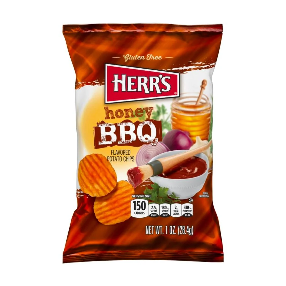 Herr's Honey BBQ, pakiranje čipsa od 28g