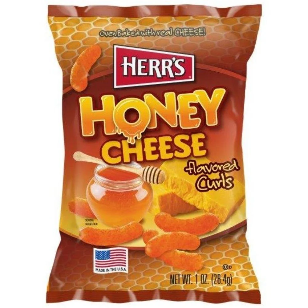 Herr's Honey Cheese Curls, čips od sira i meda od 28g