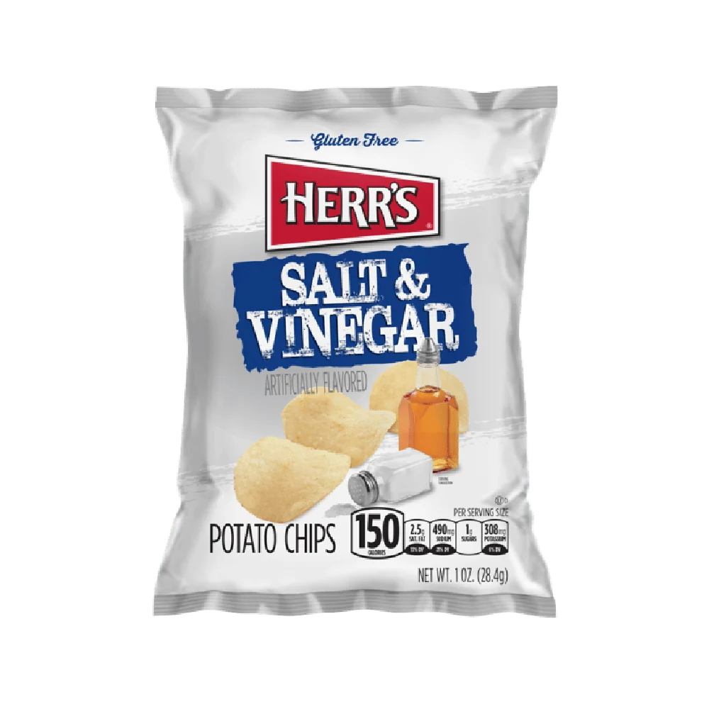 Herr's Salt & Vinegar, čips sa soli i octom od 28.4g