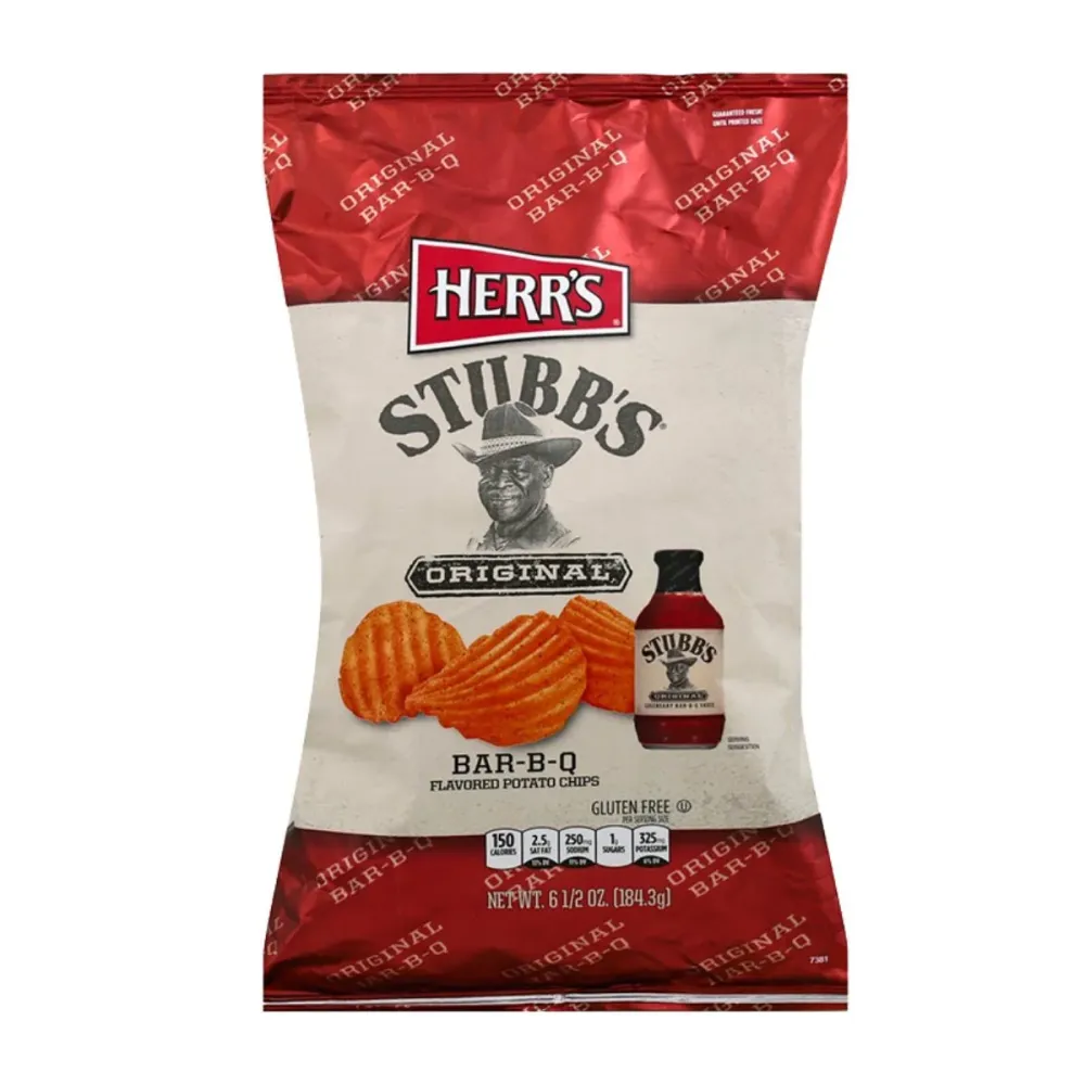 Herr’s Stubb’s BBQ, pakiranje čipsa s barbecue umakom Stubb’s od 184g