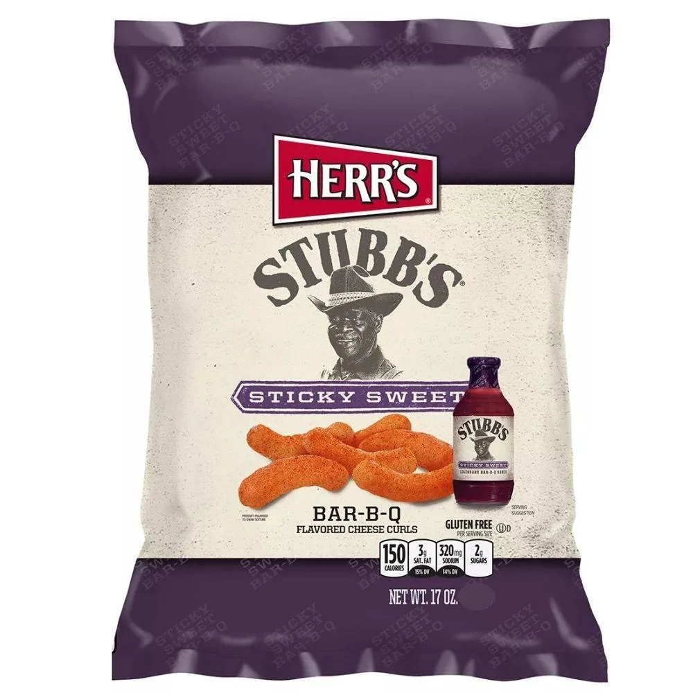 Herr's Stubb's Sticky Sweet BBQ Curl, čips s umakom od slatkog roštilja Stubb's od 170,1g