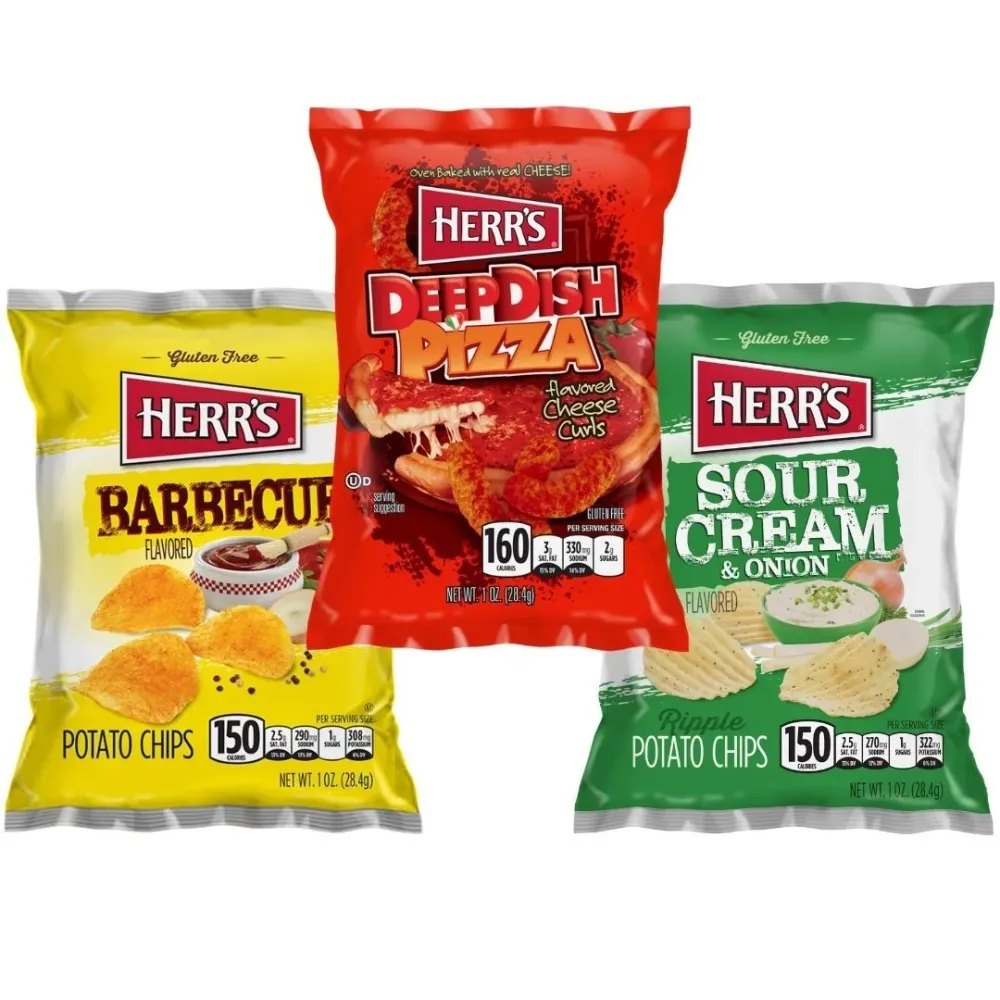 3 Herr's, tri pakiranja Herr's čipsa u raznim okusima od 28g