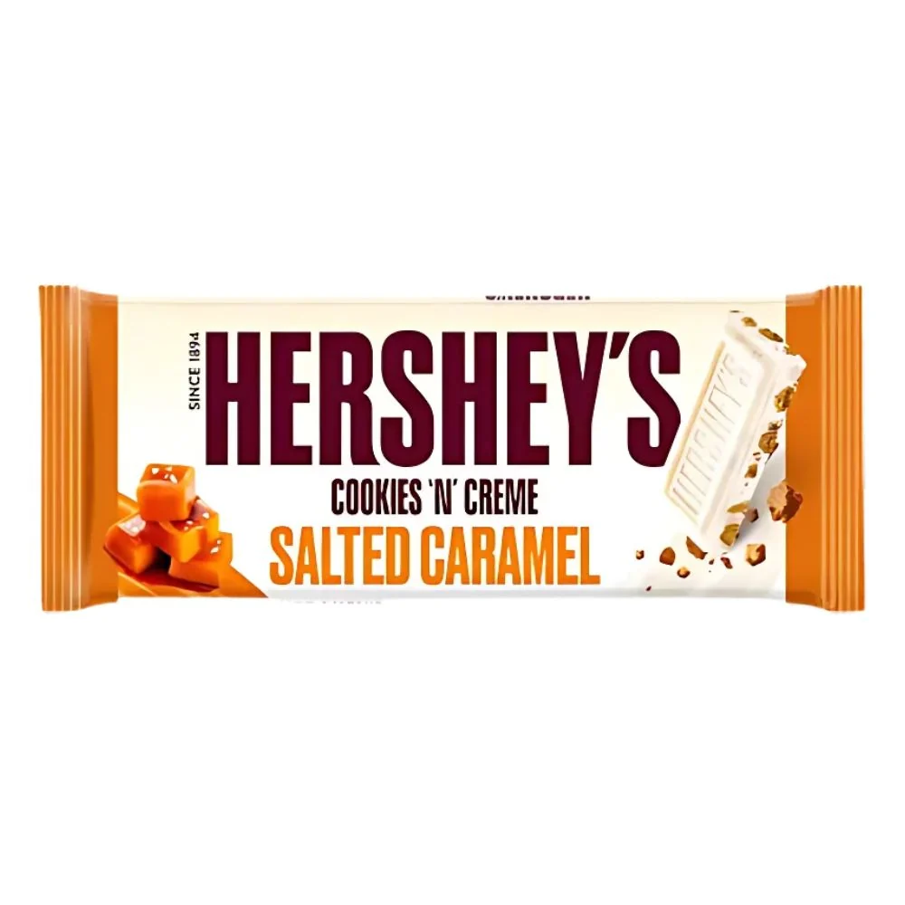 Hershey's Cookies 'n' Creme Salted Caramel, bijela čokoladna pločica s keksima s karamelom i solju 90g