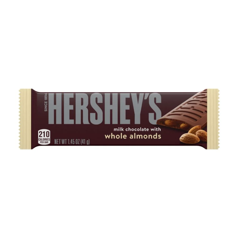 Hershey's Milk Chocolate Almond, čokoladna pločica s cijelim bademima od 41g