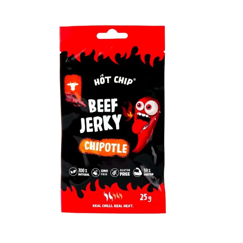 Hot Chip Beef Jerky Chipotle, sušeno meso s okusom chipotlea od 25g