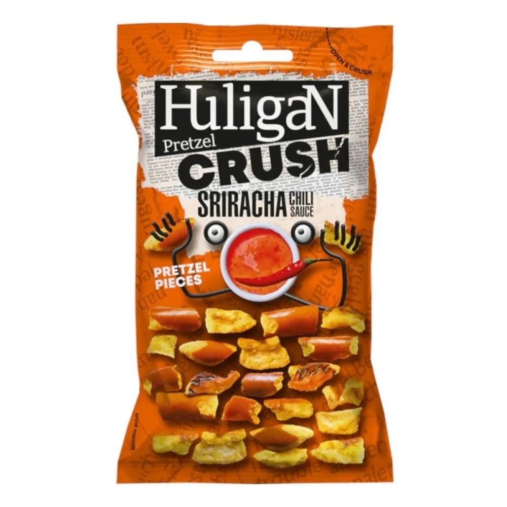 Huligan Pretzel Crush Chili Sriracha Sauce, ljuti pereci sa sriracha umakom od 65g