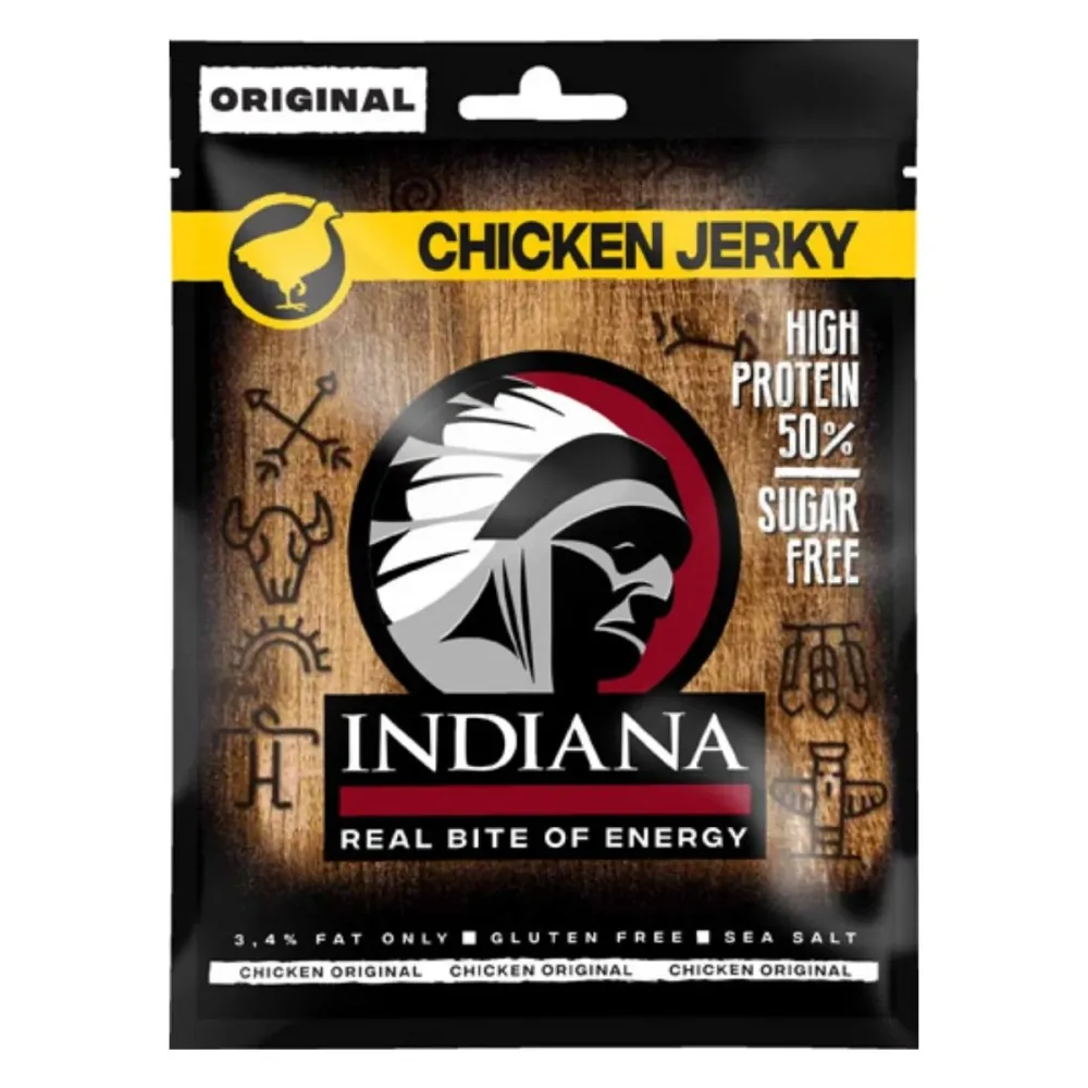 Indiana Beef Chicken Jerky, sušeno pileće meso od 25g