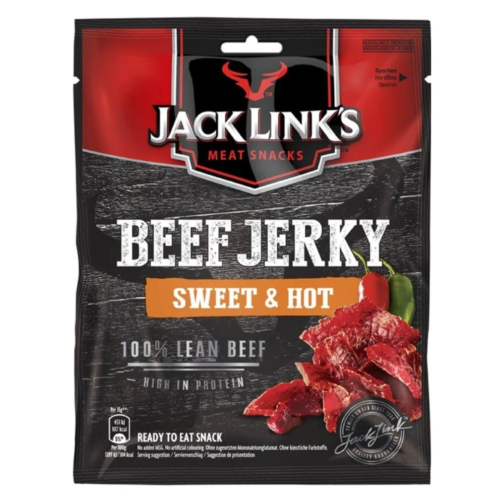 Jack Link's Beef Jerky Sweet and Hot od 70g, pikantno sušeno meso