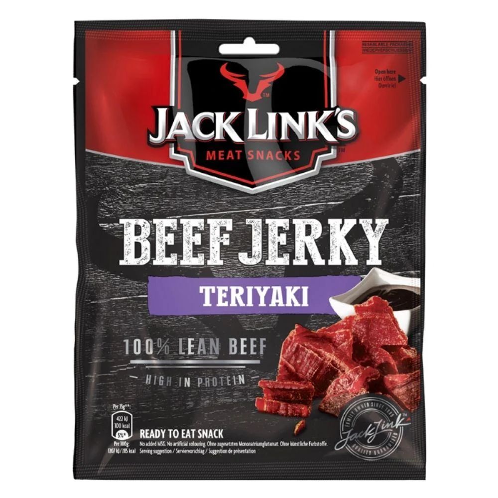 Jack Link's Beef Jerky Teriyaki od 70g, sušeno meso s aromom teriyaki umaka