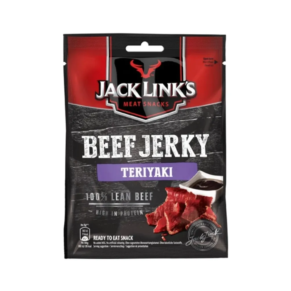 Jack Link's Beef Jerky Teriyaki, sušeno meso s okusom teriyaki umaka od 25g