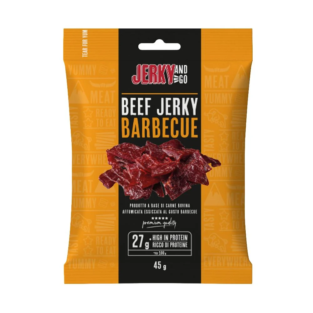 Jerky and Go Beef Jerky Barbecue, sušena govedina s okusom roštilja od 45g