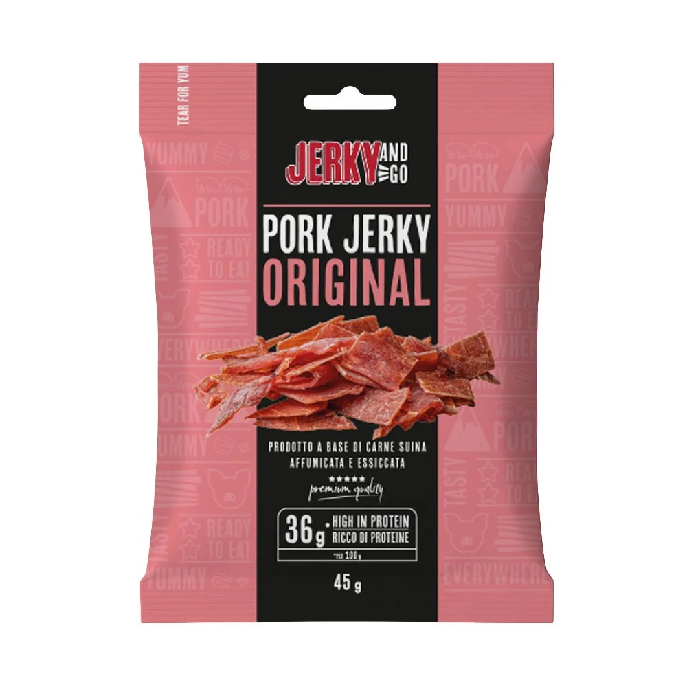 Jerky and Go Pork Jerky Original, sušeno svinjsko meso od 45g