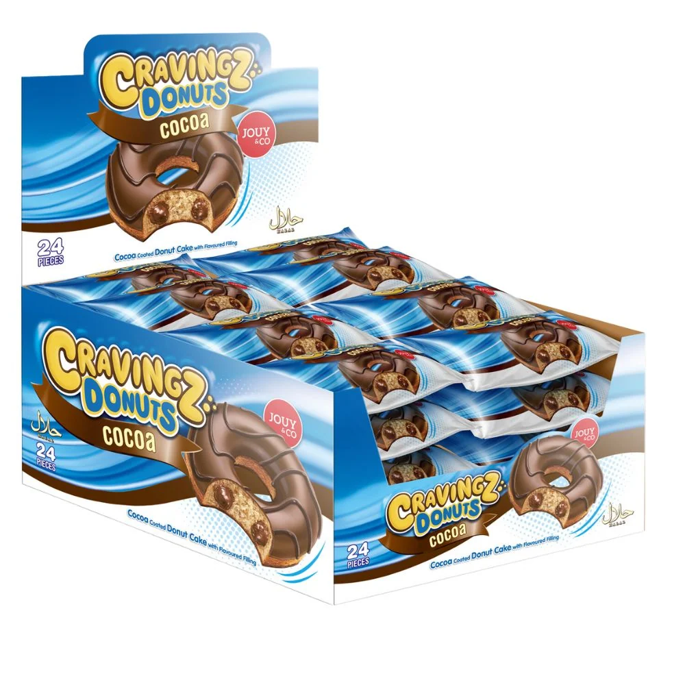 Jouy&Co Cravingz Donuts Cocoa, krafna s čokoladom od 35g (pakiranje od 24)