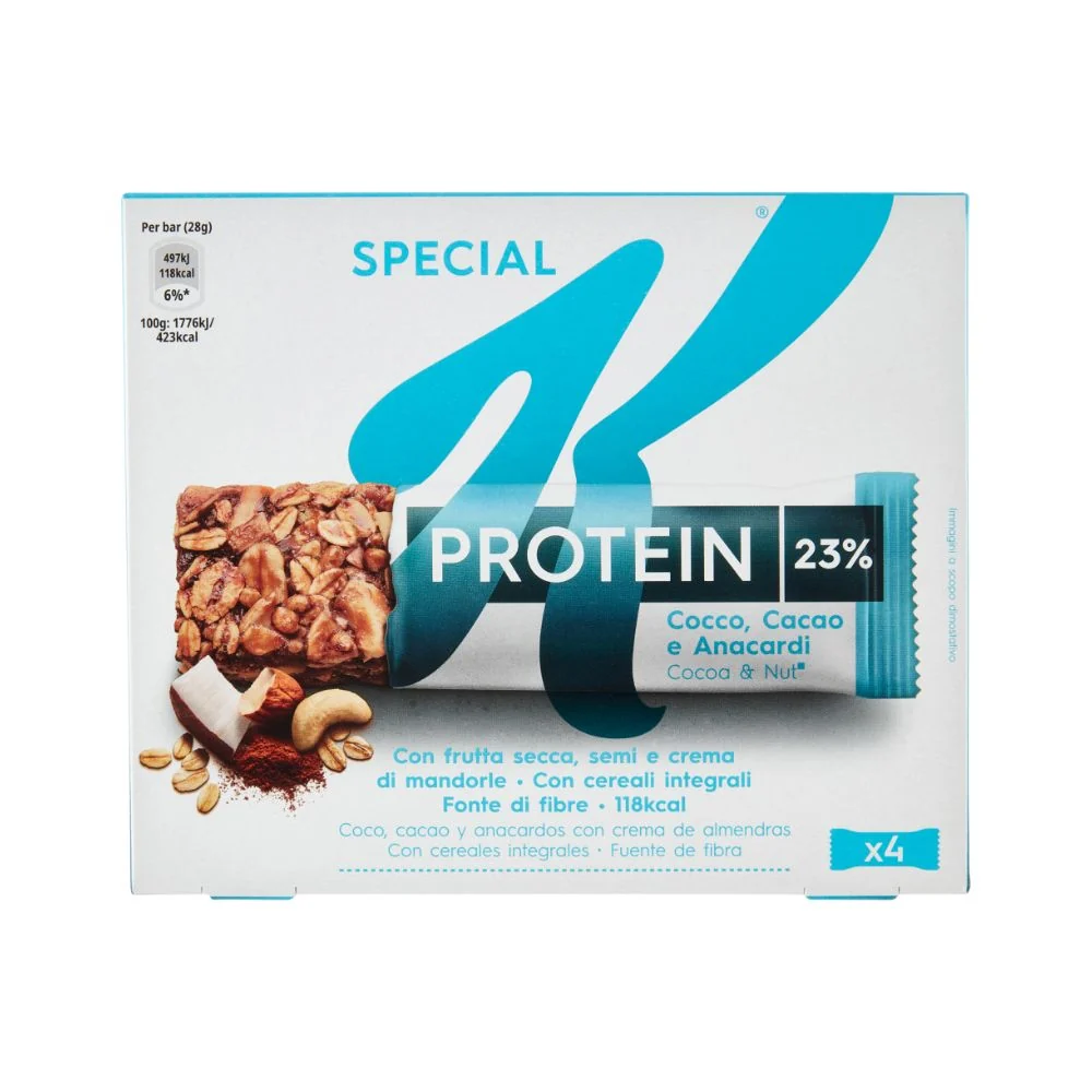 Kellogg's Protein, pločice s kokosom, kakaom i indijskim oraščićima od 112g