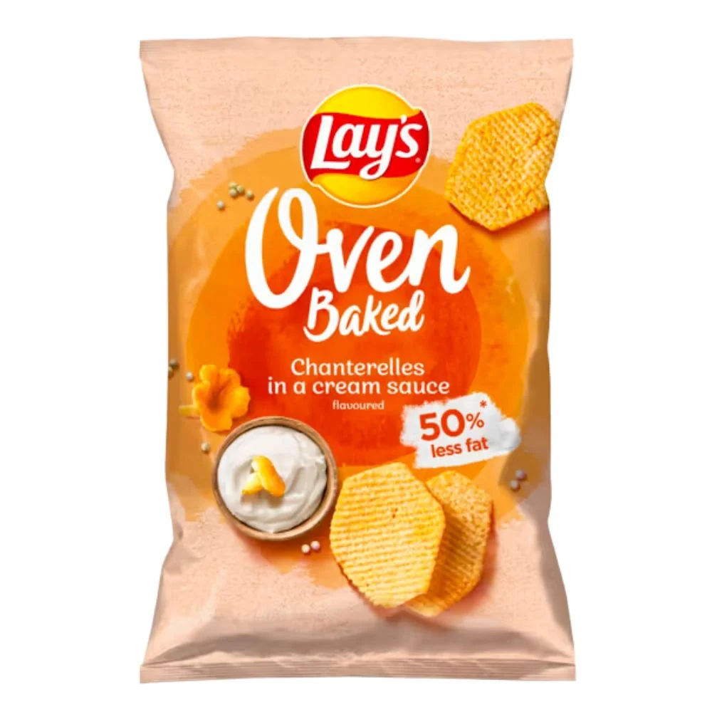Lay's Oven Bakes Chanterelles Delicate Sauce, čips s okusom kreme od gljiva od 125g