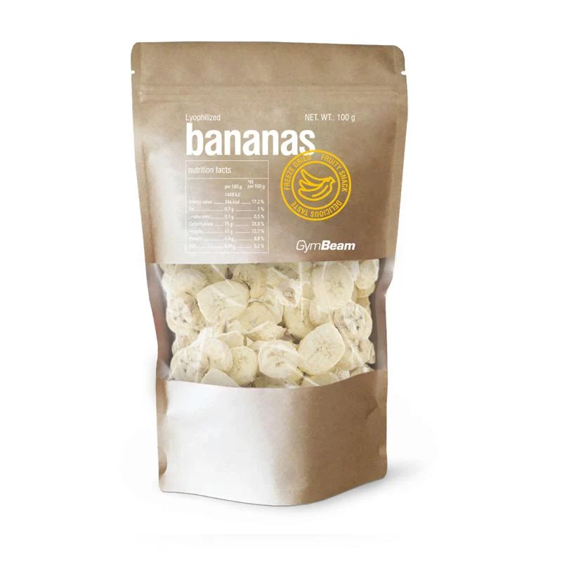 Liofilizirane banane GymBeam 100g